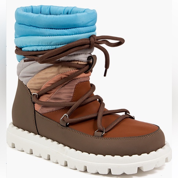 Jambu Women’s Winter Lace-Up Boot in Blue & Brown Multi Size 7M $99 Retail NIB